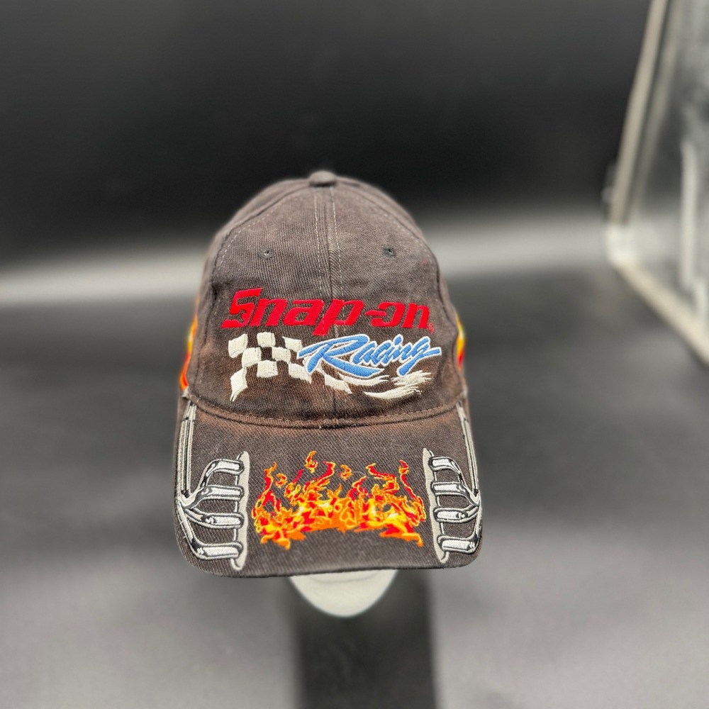 Snap-on Racing Hat Choko Motorsports Flames Exhaust Embroidered Black Cap